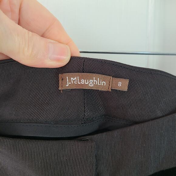 J. MacLaughlin black velvet wide legged pants Size 8 - Picture 4 of 6